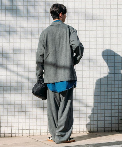 寬鬆版型 WOOLLY 西裝外套長褲套裝 修身西裝外套