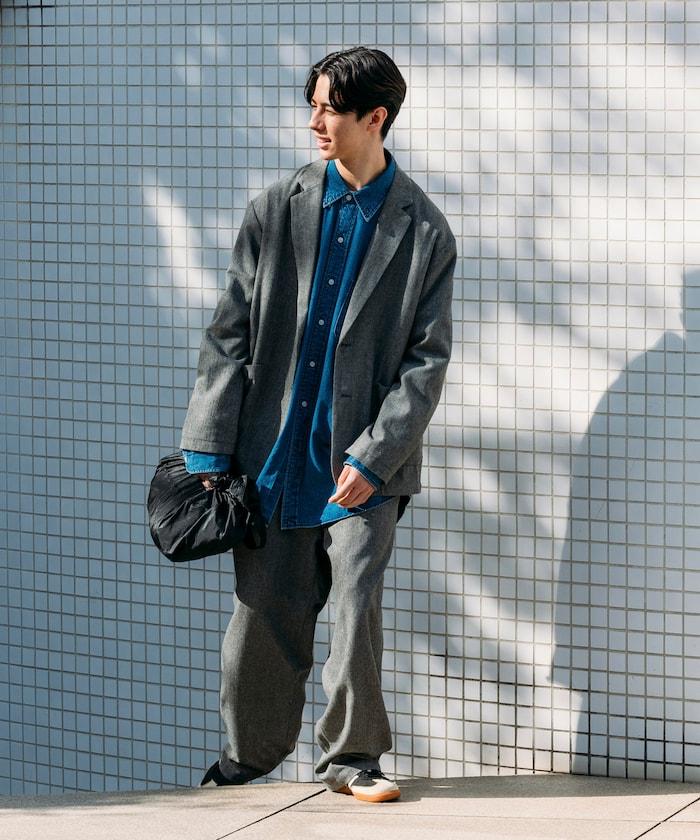 寬鬆版型 WOOLLY 西裝外套長褲套裝 修身西裝外套