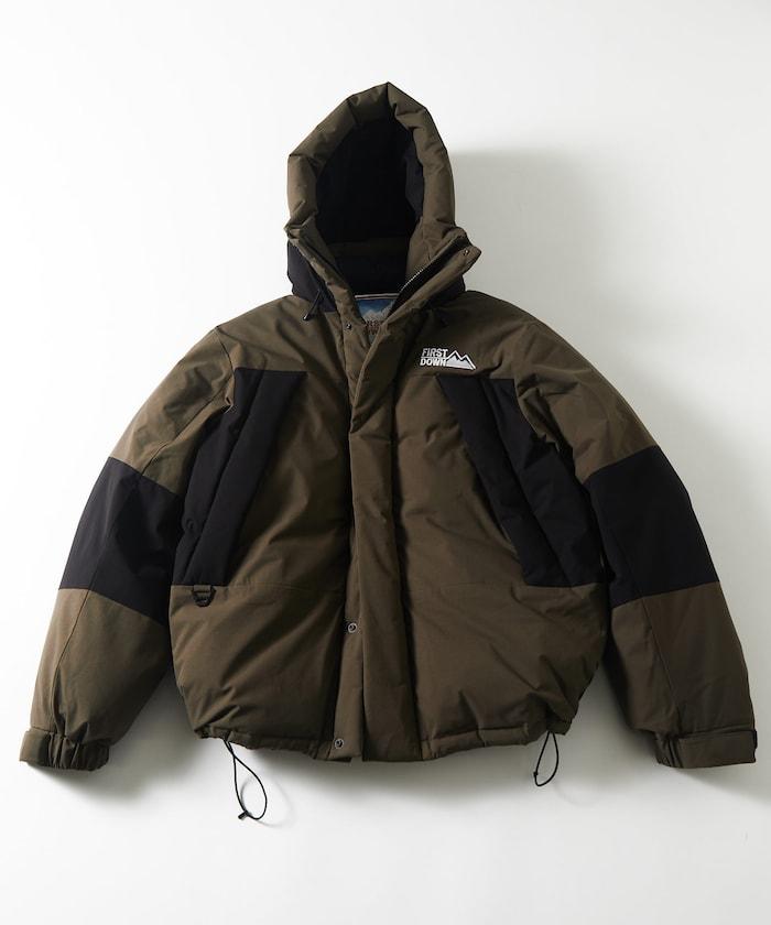 特別寬鬆版型拼接短款羽絨服