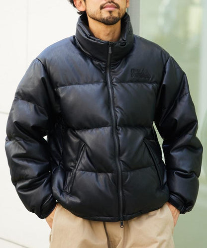 特別 皮革紅 泡泡羽絨 PU材質