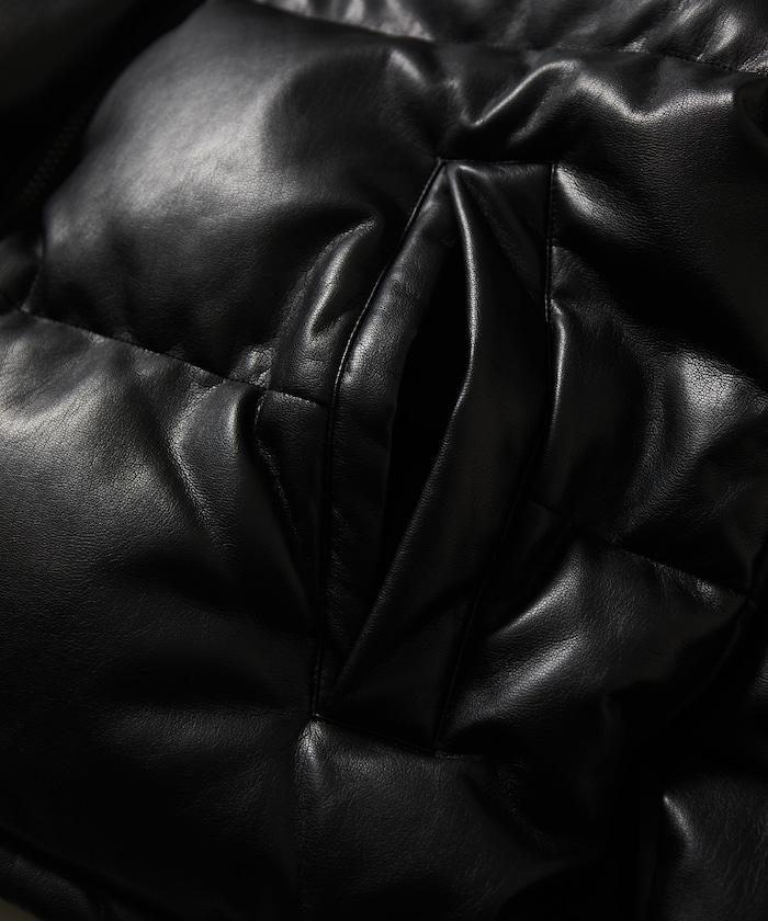 特別 皮革紅 泡泡羽絨 PU材質