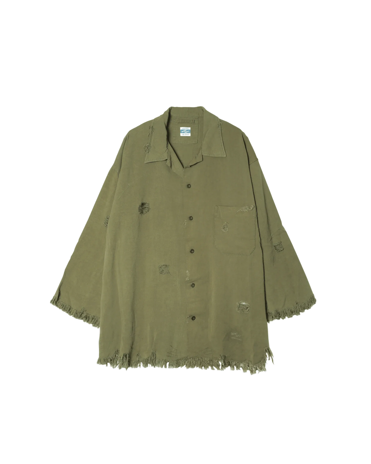 ARMY TWILL 破損做舊軟斜紋襯衫
