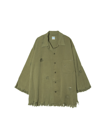 ARMY TWILL 破損做舊軟斜紋襯衫