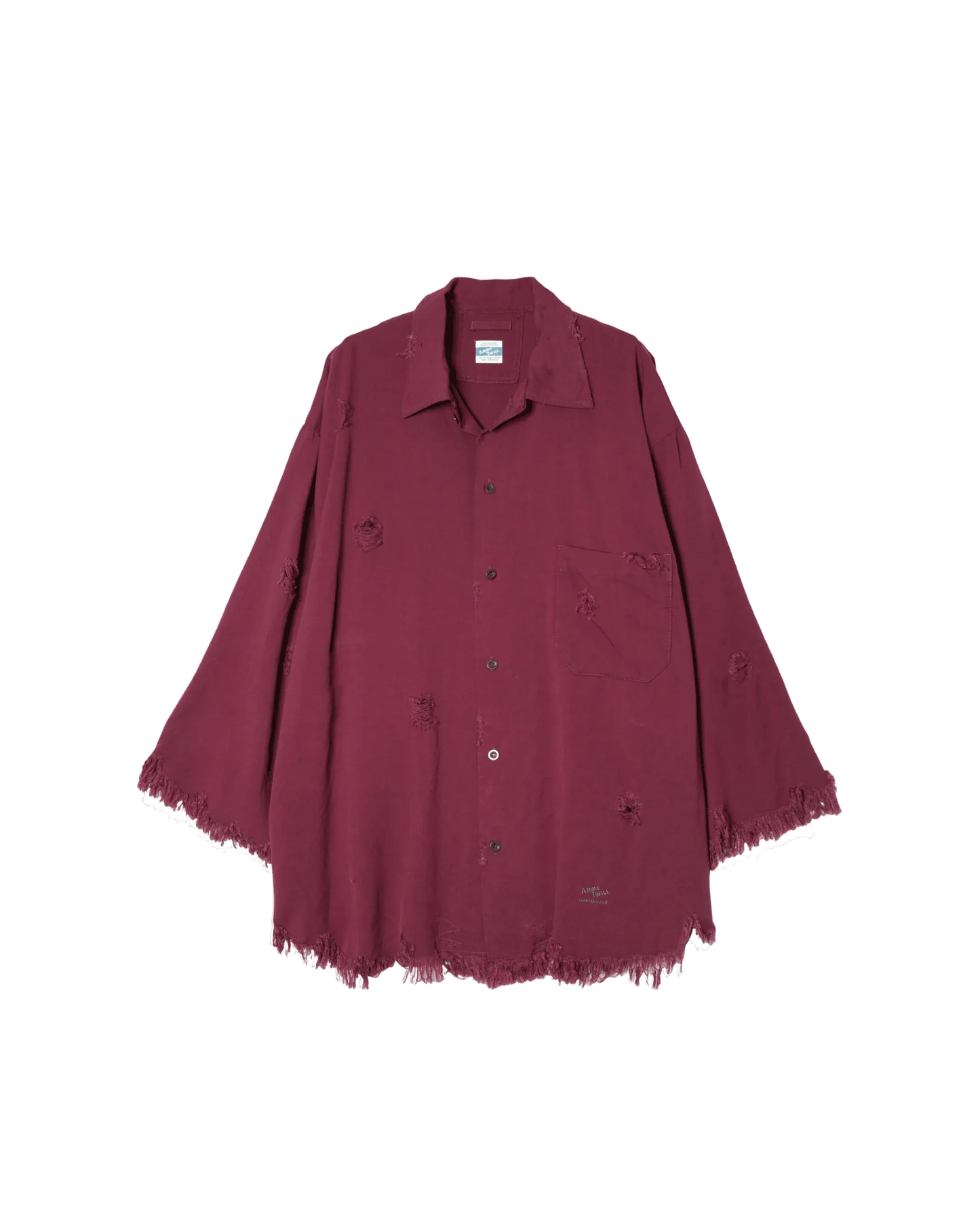 ARMY TWILL 破損做舊軟斜紋襯衫