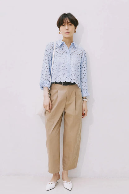 UNIVERSAL OVERALL C/N TUCK TAPERED 錐形褶襉褲子