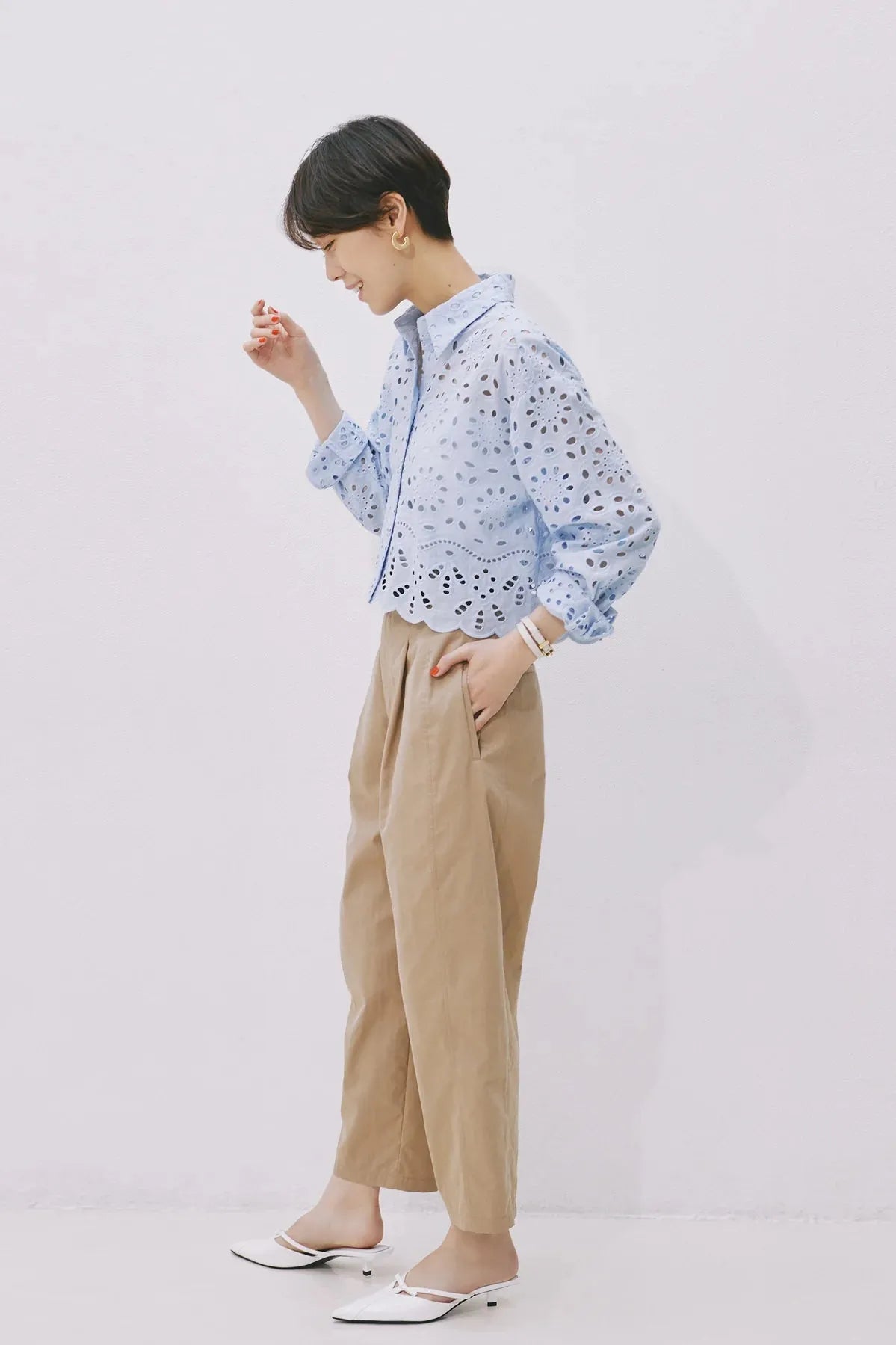 UNIVERSAL OVERALL C/N TUCK TAPERED 錐形褶襉褲子