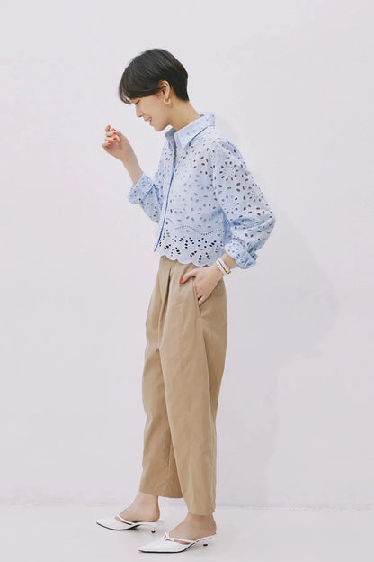 UNIVERSAL OVERALL C/N TUCK TAPERED 錐形褶襉褲子