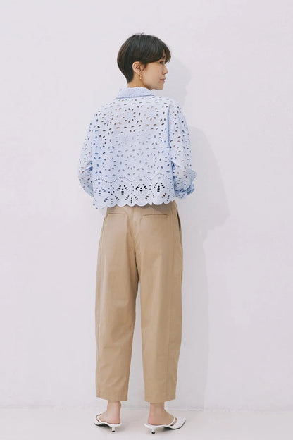 UNIVERSAL OVERALL C/N TUCK TAPERED 錐形褶襉褲子