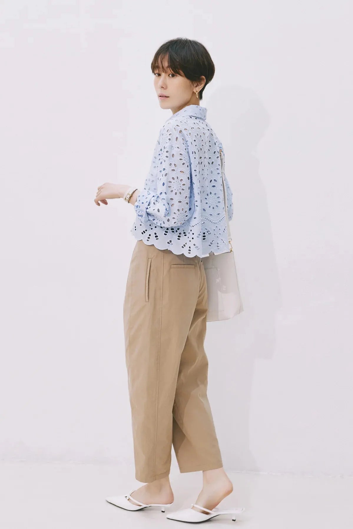 UNIVERSAL OVERALL C/N TUCK TAPERED 錐形褶襉褲子