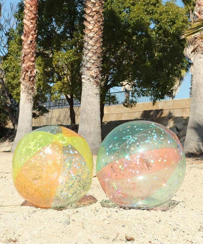 透明沙灘球（亮片）