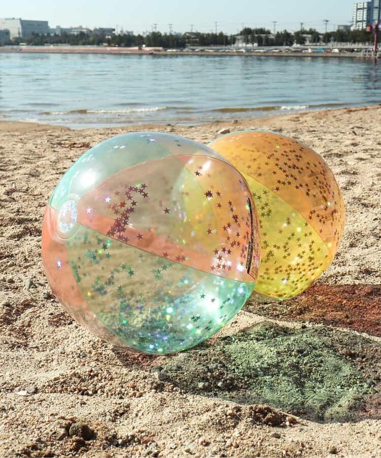 透明沙灘球（亮片）