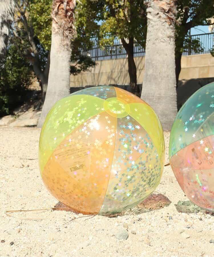 透明沙灘球（亮片）