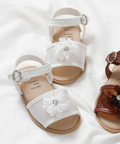 透明花朵裝飾涼鞋