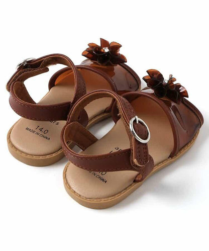 透明花朵裝飾涼鞋