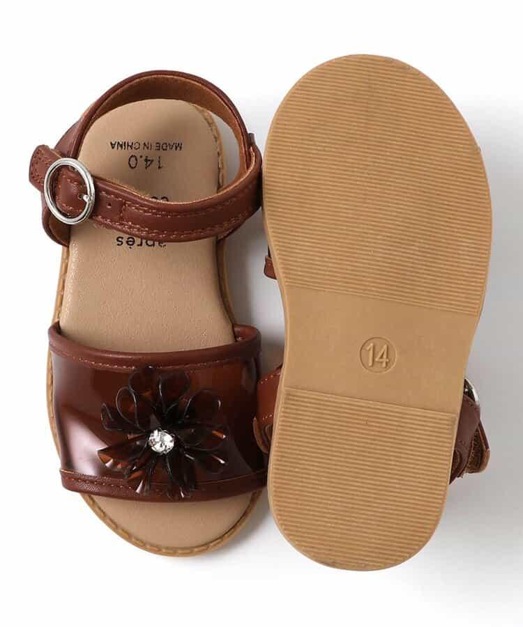 透明花朵裝飾涼鞋