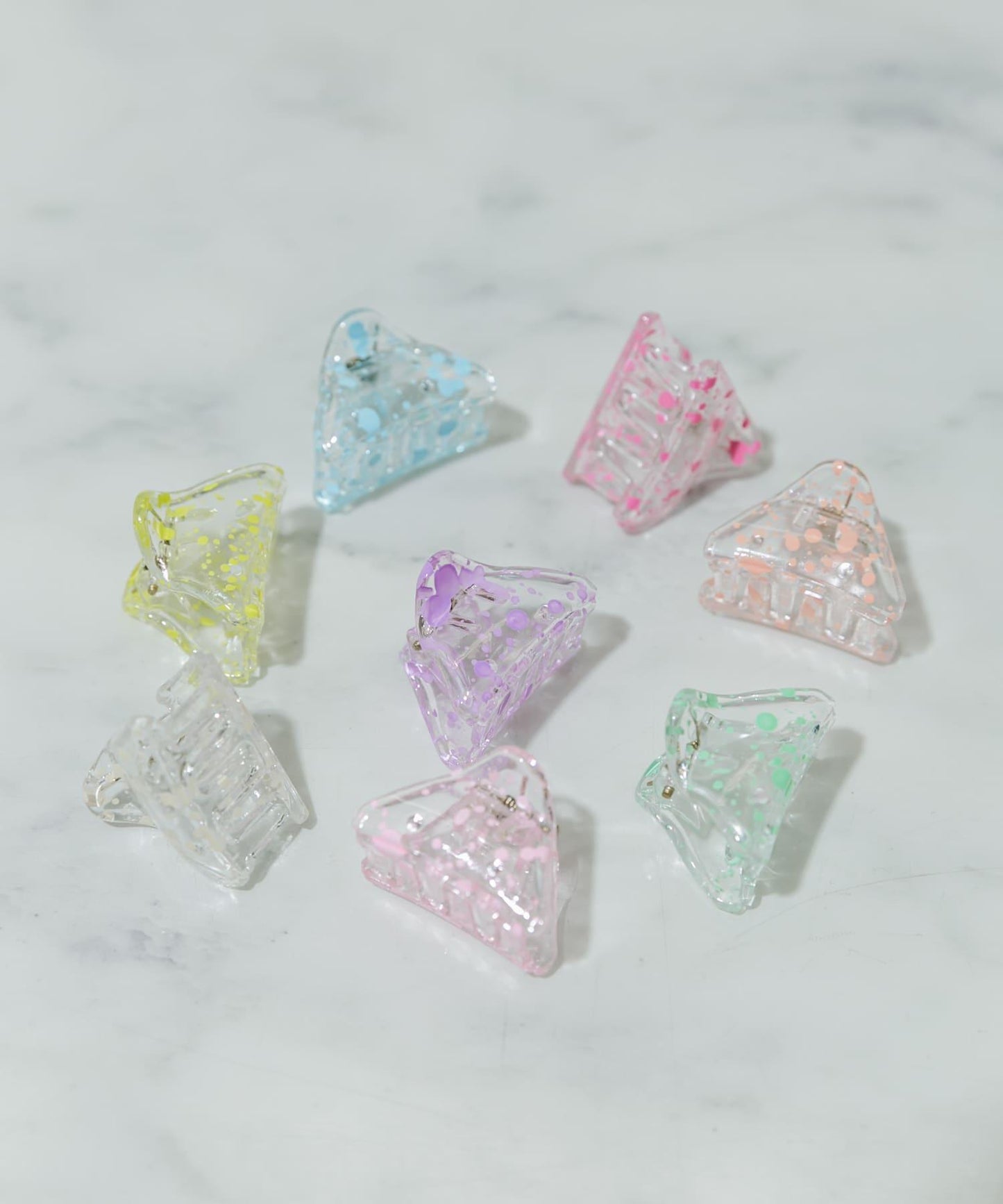 透明彩色迷你髮夾