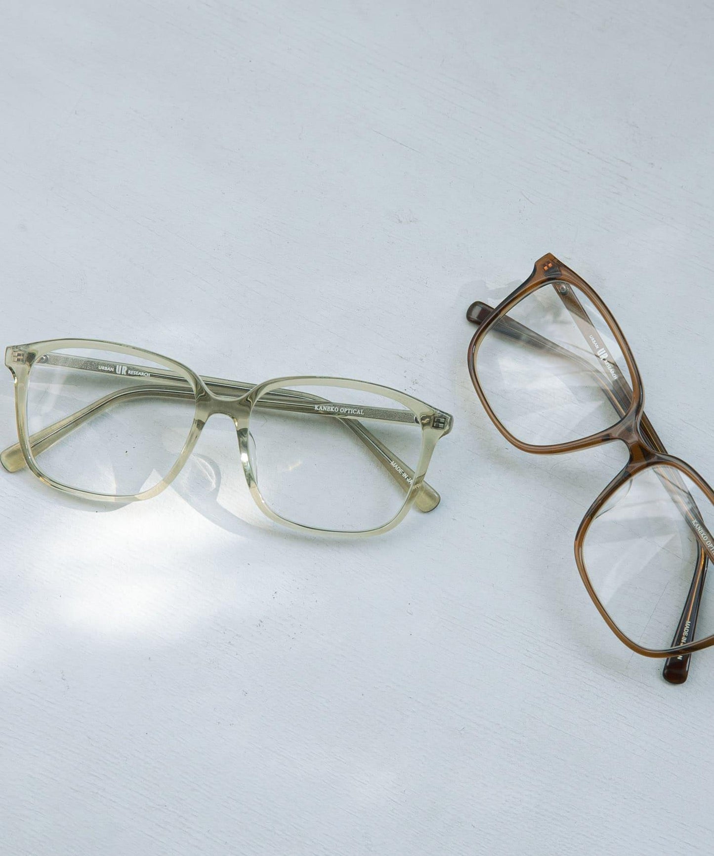 KANEKO OPTICAL×URBAN RESEARCH 方形透明防紫外線鏡片