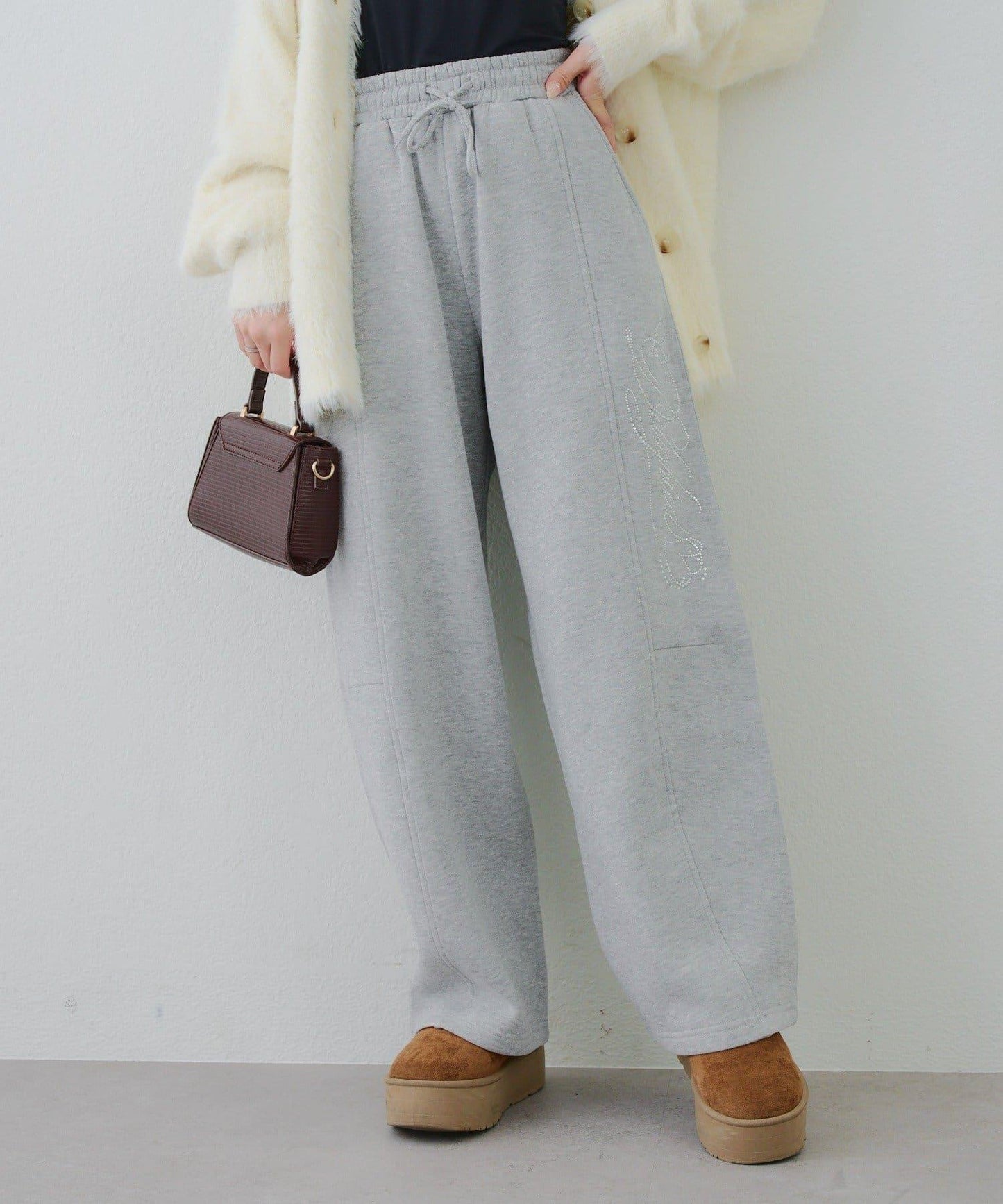 【SETUP可搭配】亮片字母標誌衛褲