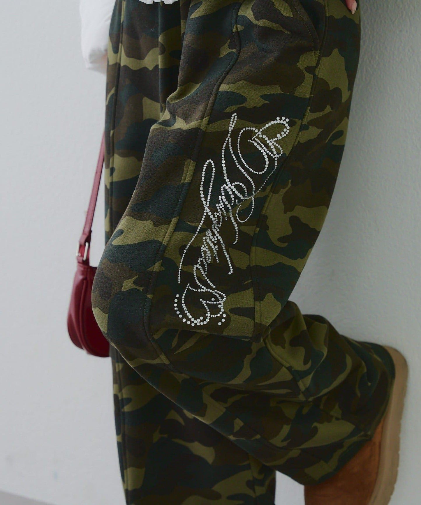 【SETUP可搭配】亮片字母標誌衛褲