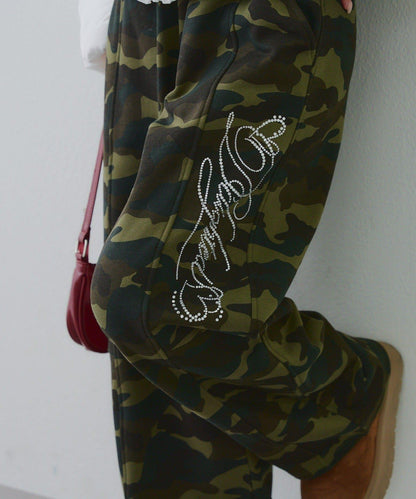 【SETUP可搭配】亮片字母標誌衛褲