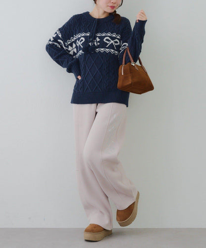 【SETUP可搭配】亮片字母標誌衛褲