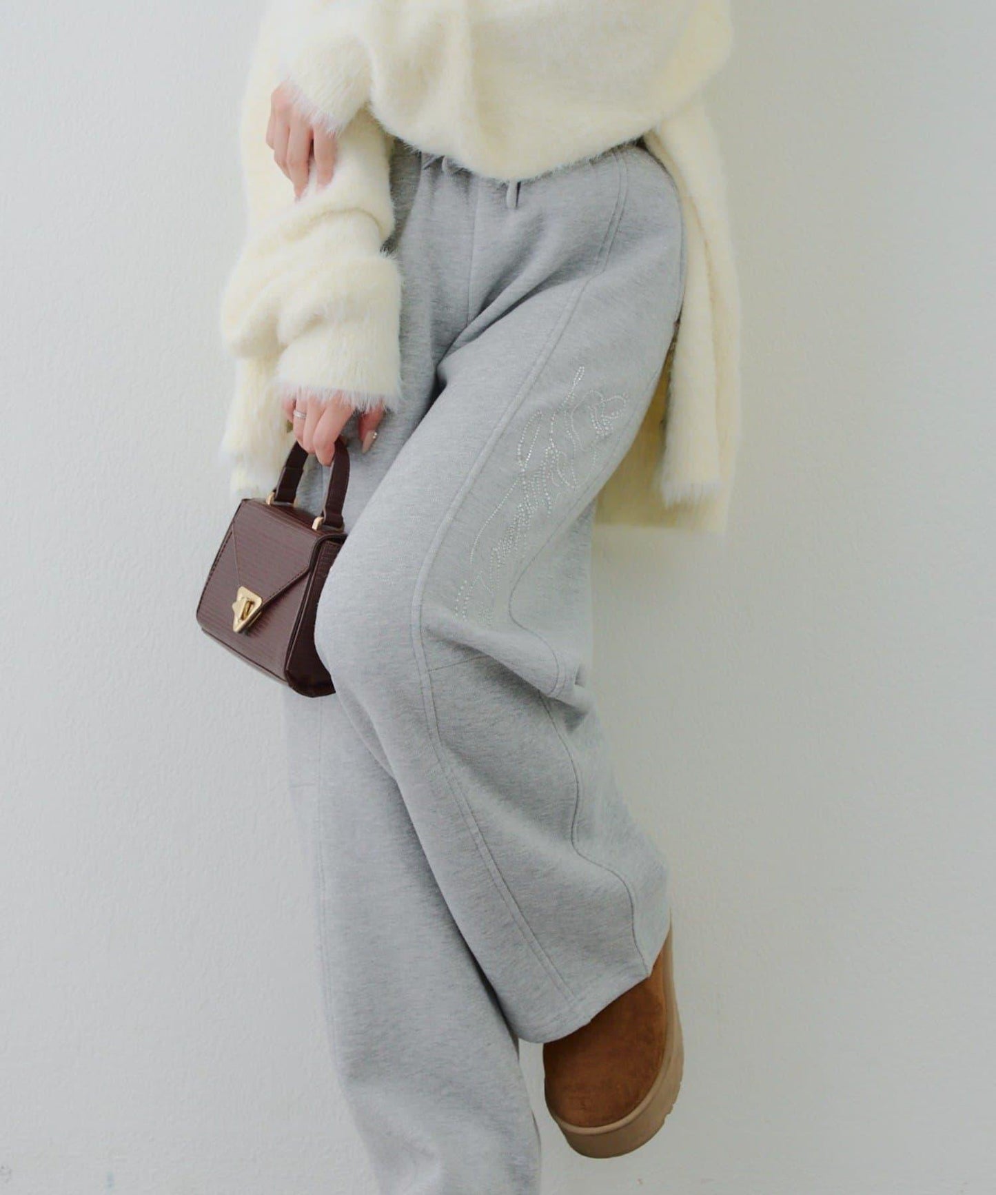 【SETUP可搭配】亮片字母標誌衛褲