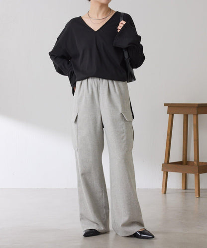 【可調節腰圍】雜色休閒褲