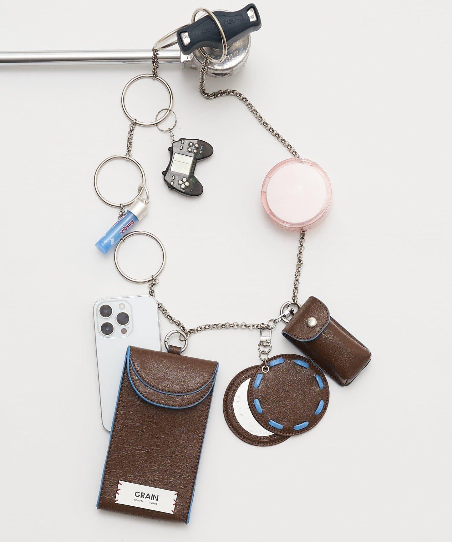 【GRAIN/グレイン】復古多層鏈條單肩包