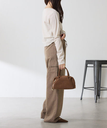 【可調節腰圍】雜色休閒褲