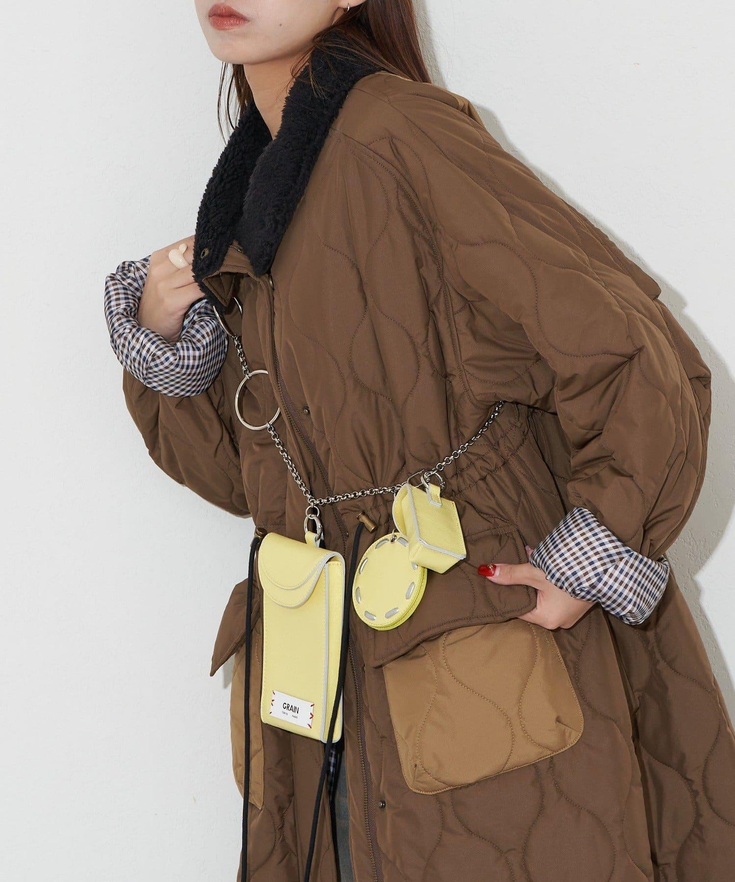 【GRAIN/グレイン】復古多層鏈條單肩包