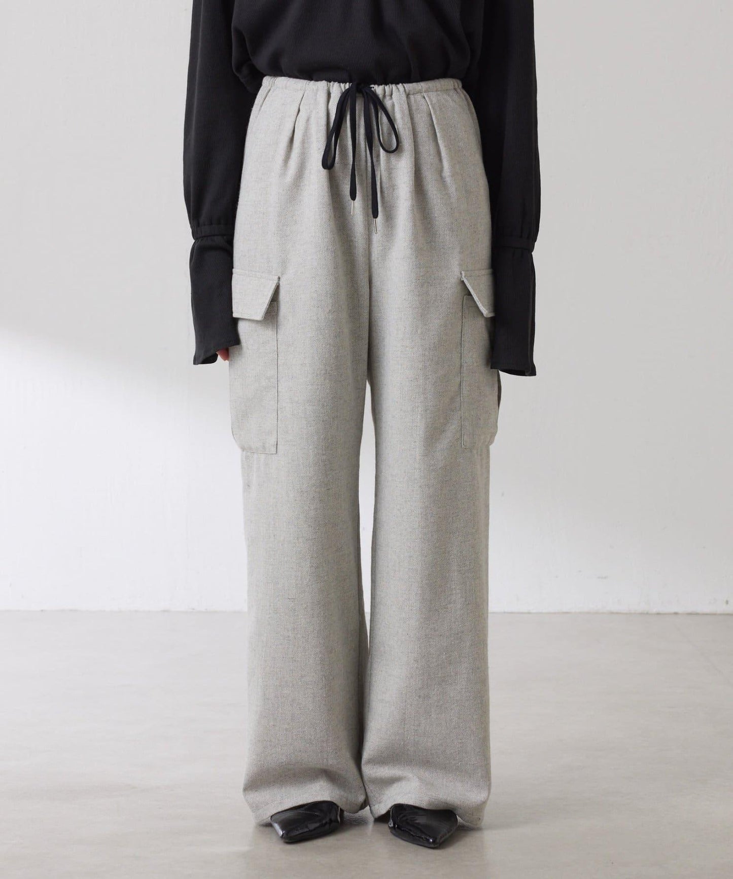 【可調節腰圍】雜色休閒褲