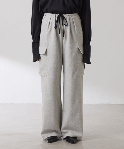 【可調節腰圍】雜色休閒褲