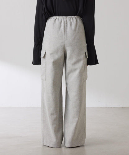 【可調節腰圍】雜色休閒褲