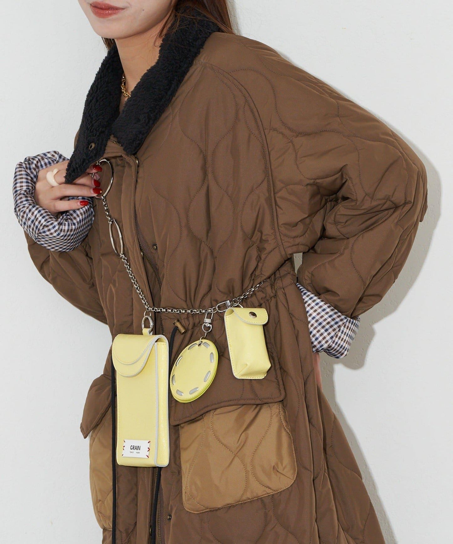 【GRAIN/グレイン】復古多層鏈條單肩包