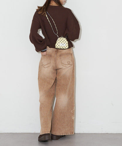 水玉圖案口金迷你單肩包