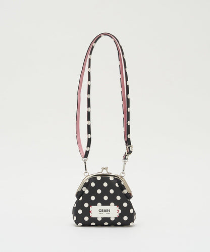 水玉圖案口金迷你單肩包