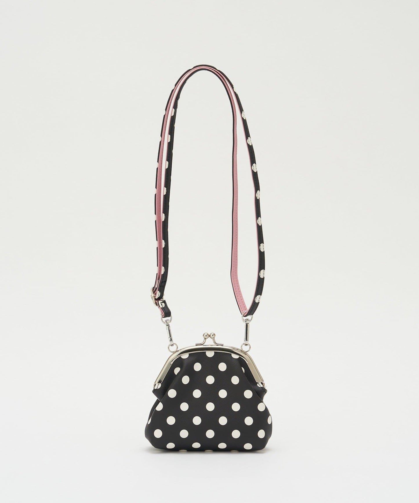 水玉圖案口金迷你單肩包