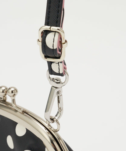 水玉圖案口金迷你單肩包