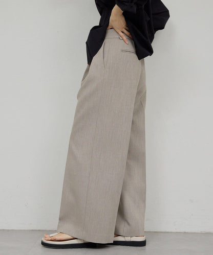 【近期開始】【可搭配套裝】雙層斜紋寬腿褲