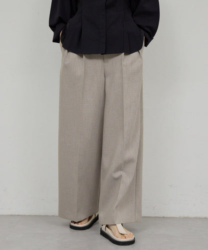 【近期開始】【可搭配套裝】雙層斜紋寬腿褲