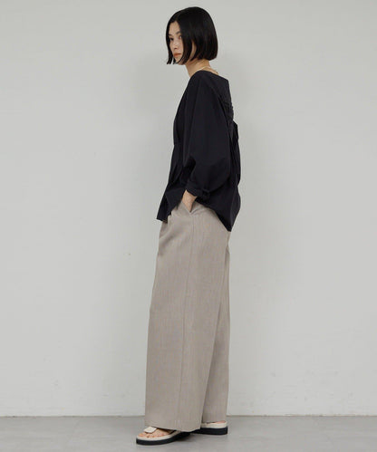 【近期開始】【可搭配套裝】雙層斜紋寬腿褲