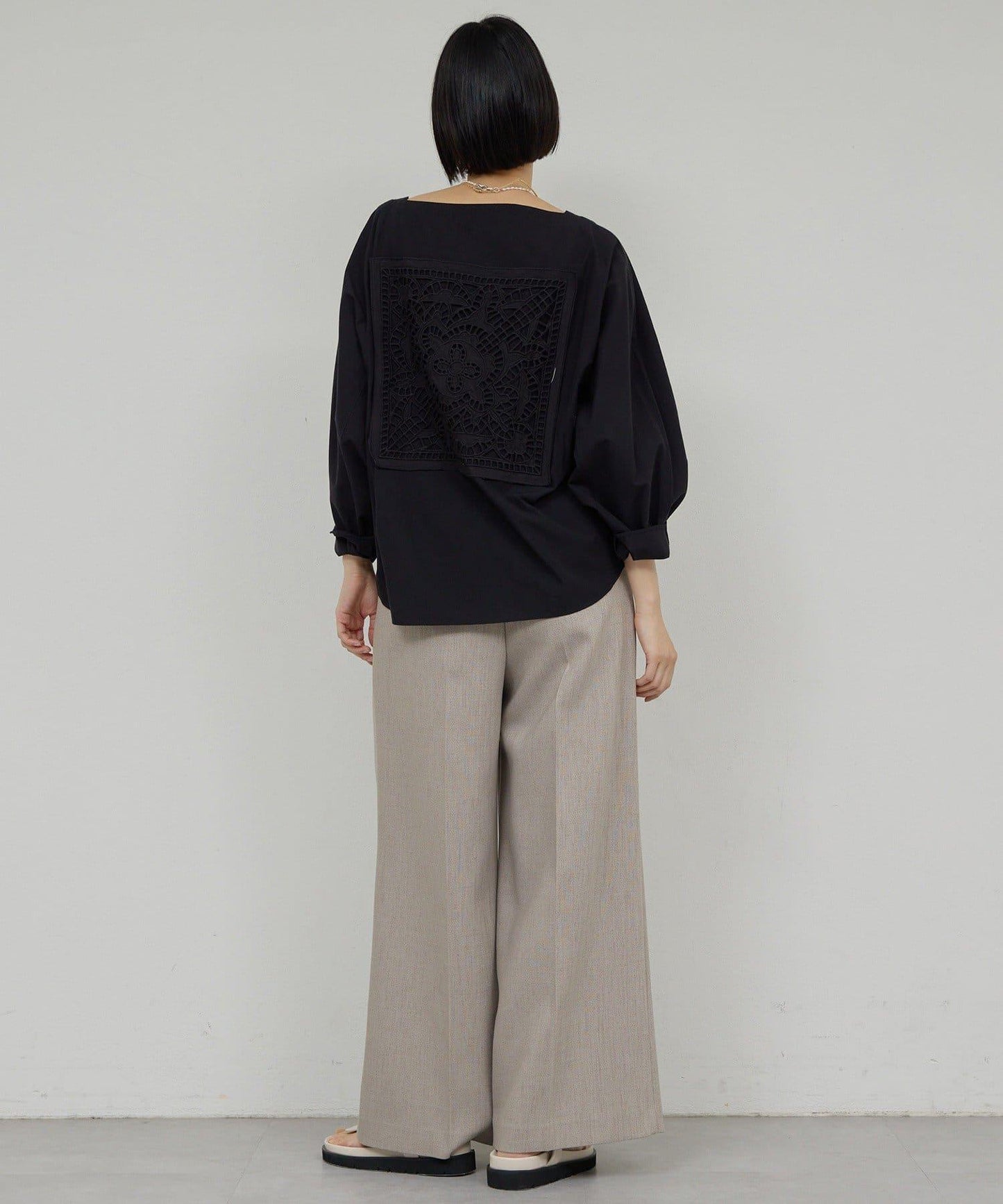 【近期開始】【可搭配套裝】雙層斜紋寬腿褲