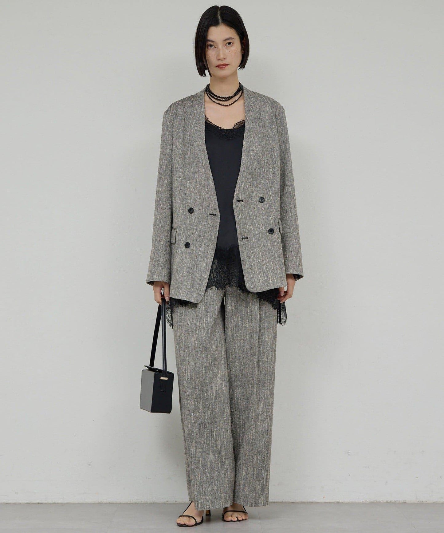 【近日開始】無領粗花呢夾克