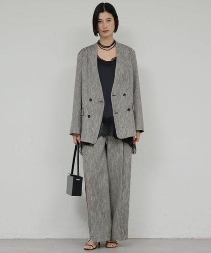 【近日開始】無領粗花呢夾克