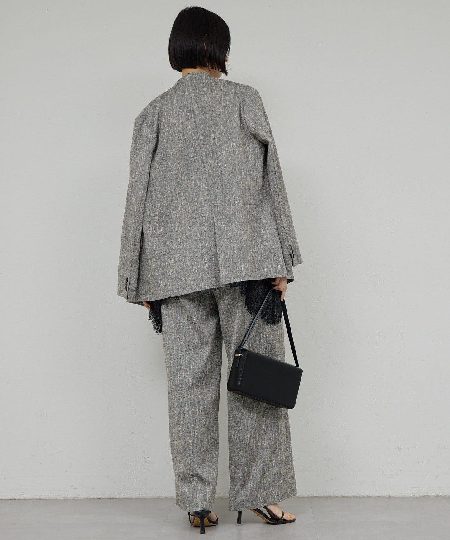 【近日開始】無領粗花呢夾克