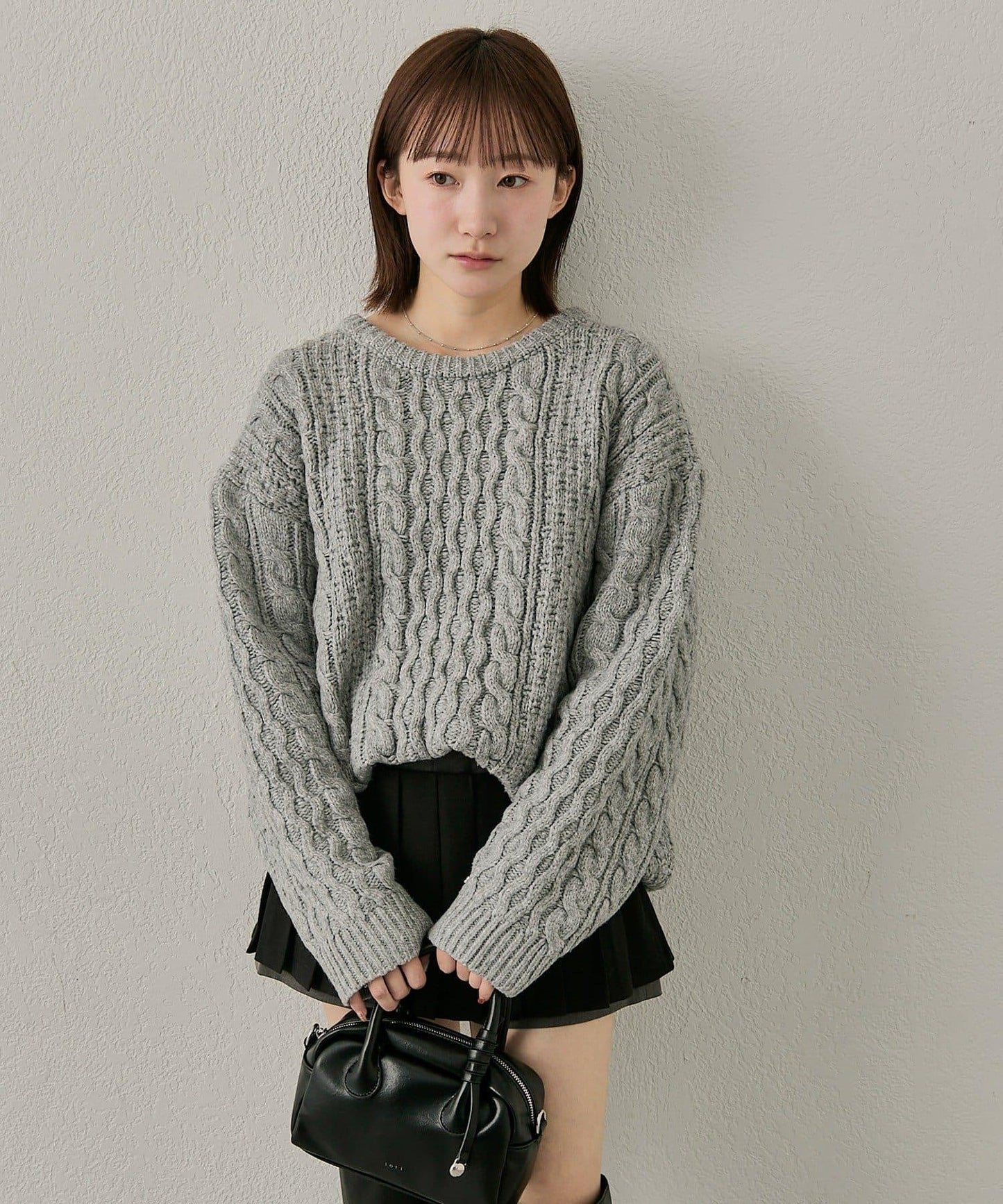【mline】大版型絞花針織衫