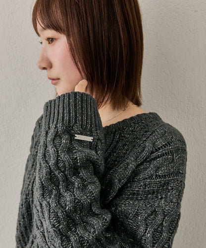 【mline】大版型絞花針織衫