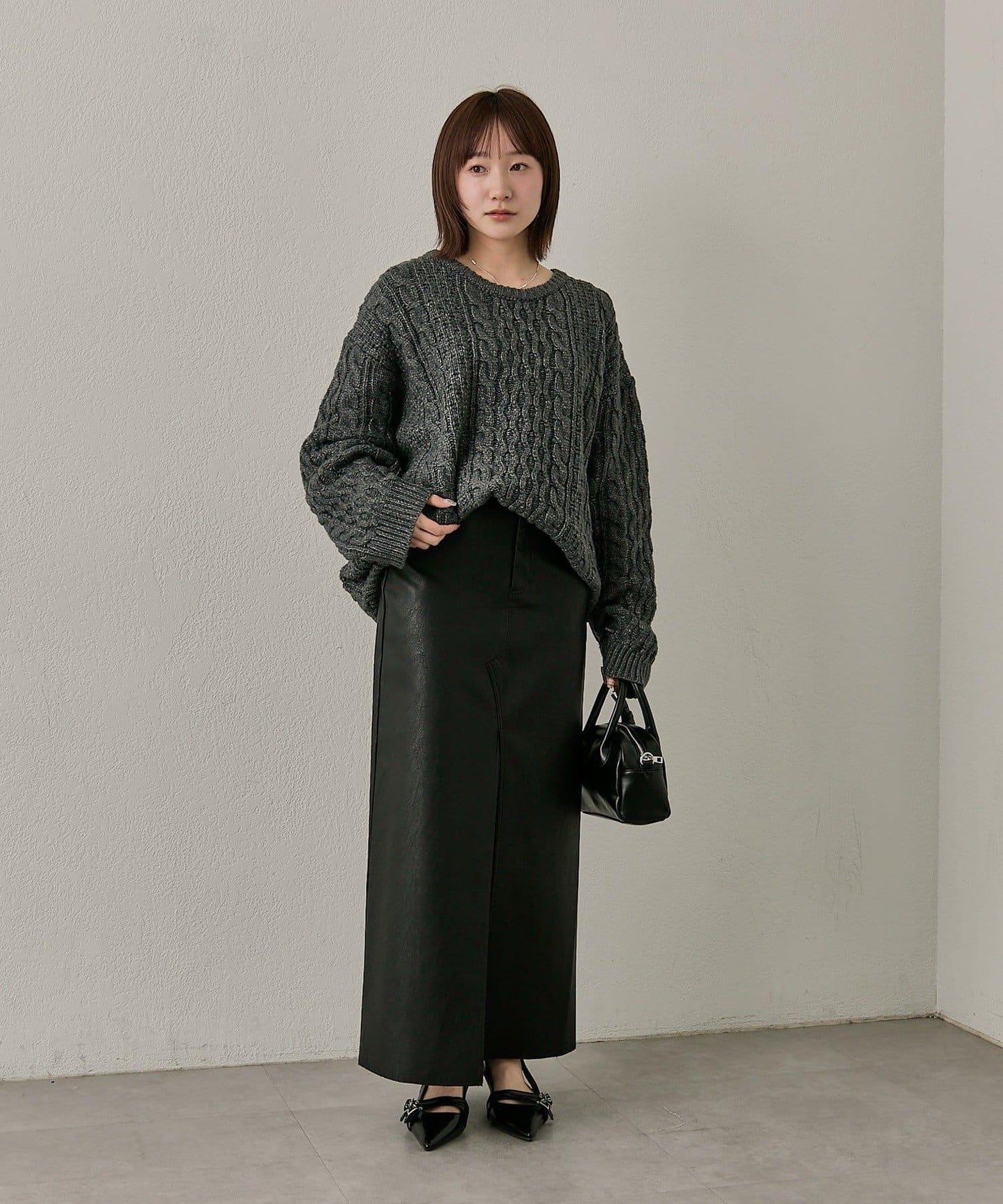 【mline】大版型絞花針織衫
