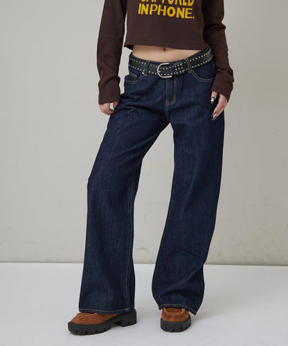中長款喇叭牛仔褲
