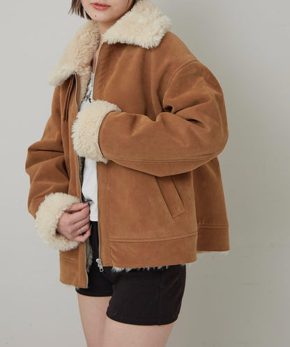 麂皮羊羔絨夾克